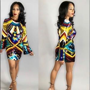 Colorful Sequin Dress. Perfect for a party